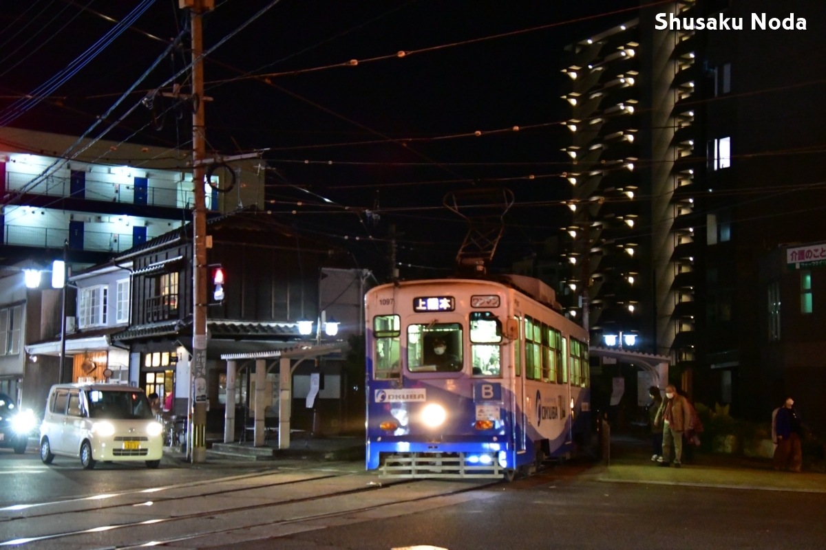 鉄道写真・夜景・路面電車・撮影地：熊本市電・新町