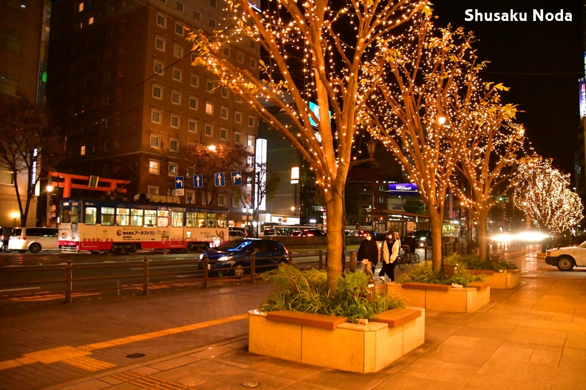鉄道写真・夜景・路面電車・撮影地：熊本市電・通町筋－水道町