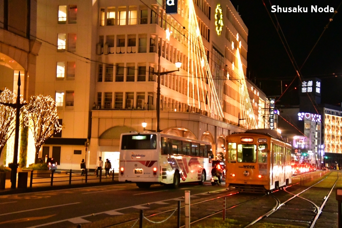 鉄道写真・夜景・路面電車・撮影地：熊本市電・水道町