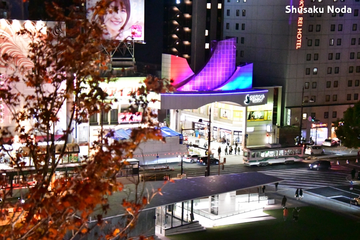 鉄道写真・夜景・路面電車・撮影地：熊本市電・辛島町
