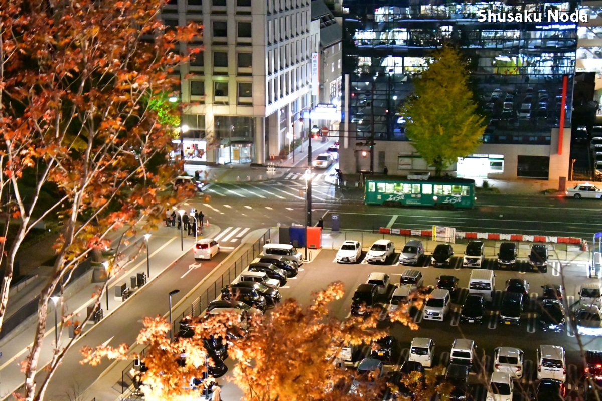 鉄道写真・夜景・路面電車・撮影地：熊本市電・辛島町