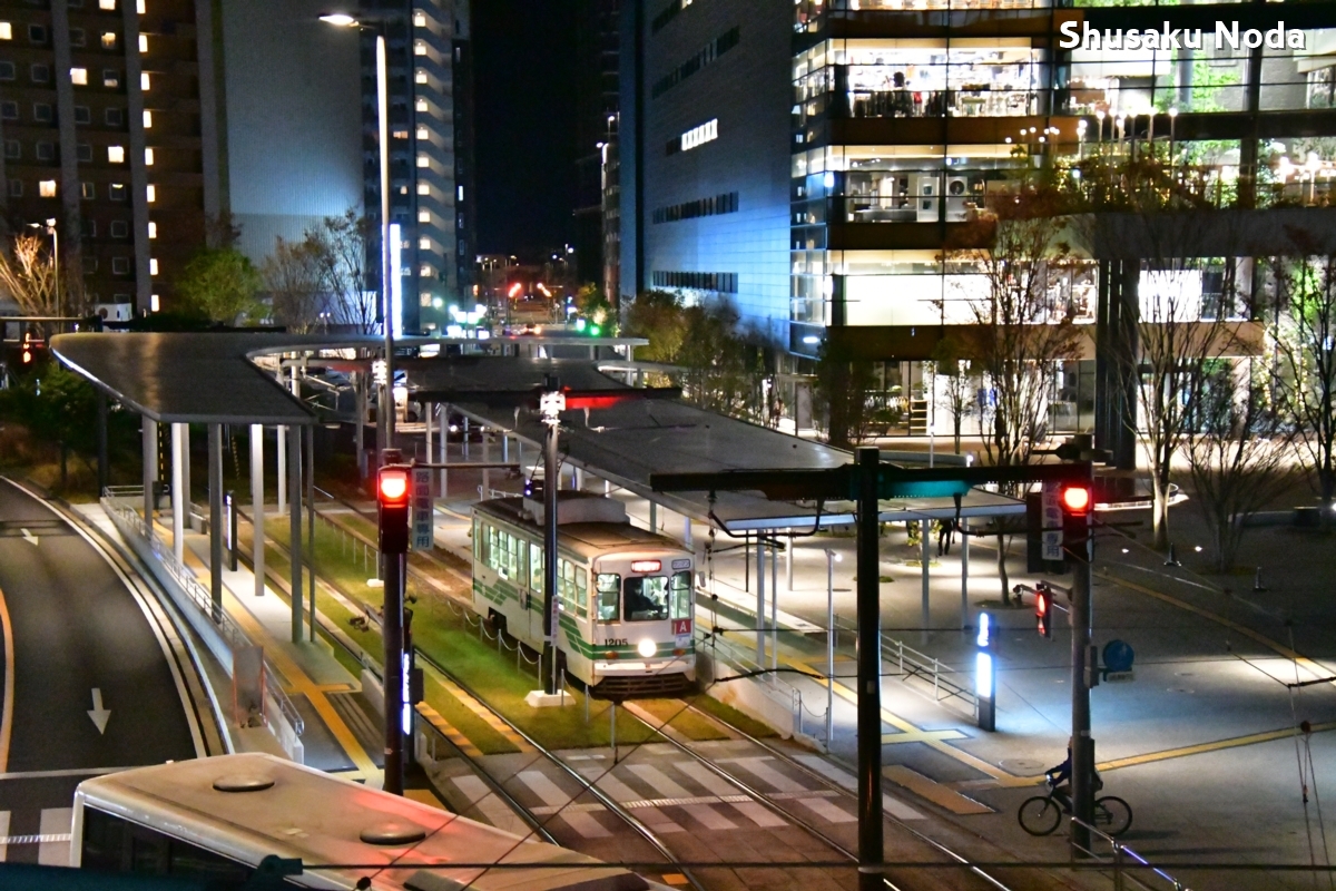 鉄道写真・夜景・路面電車・撮影地：熊本市電・熊本駅前