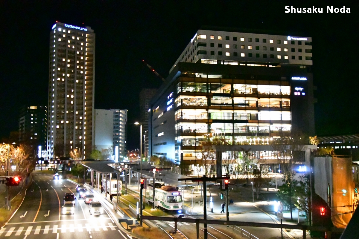 鉄道写真・夜景・路面電車・撮影地：熊本市電・熊本駅前
