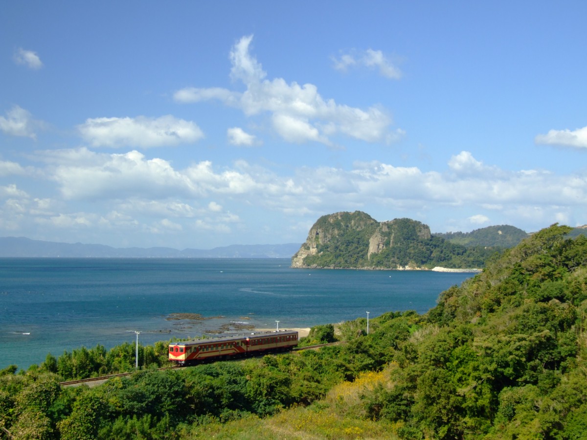 撮影・島原鉄道・白浜海水浴場前－加津佐
