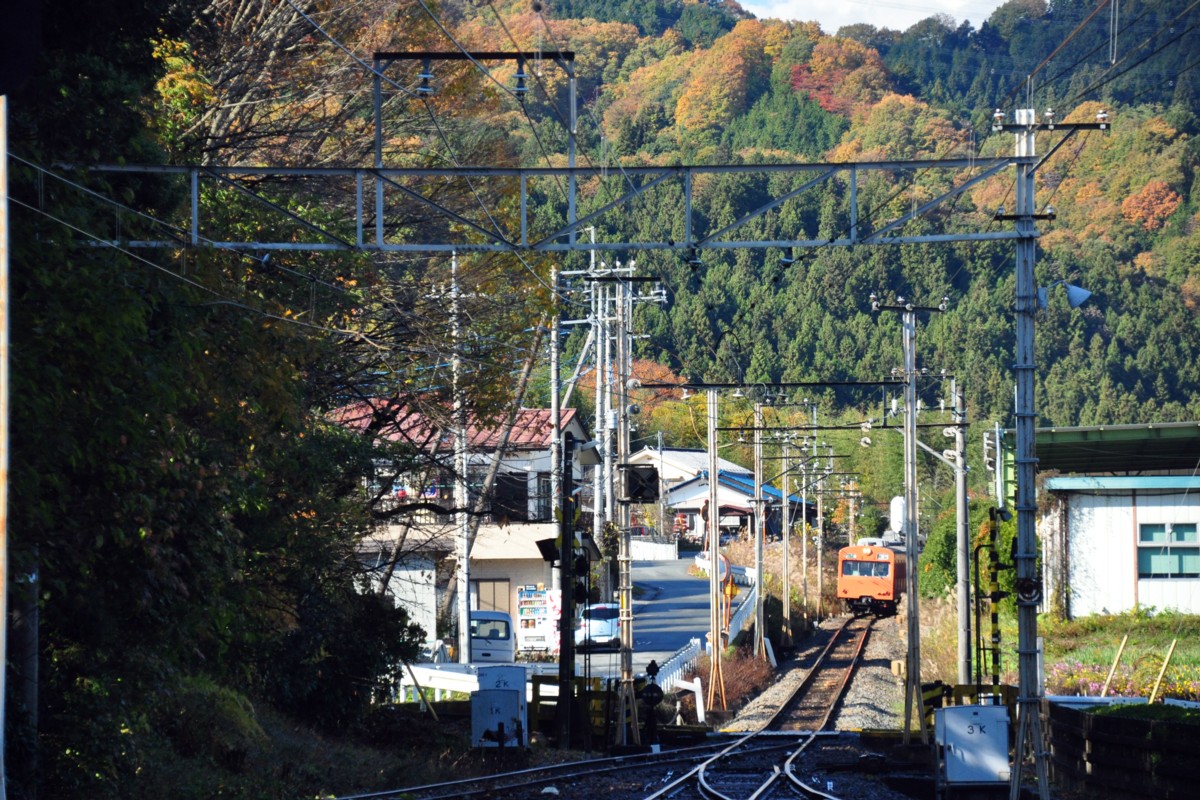 秩父鉄道・武州日野・紅葉