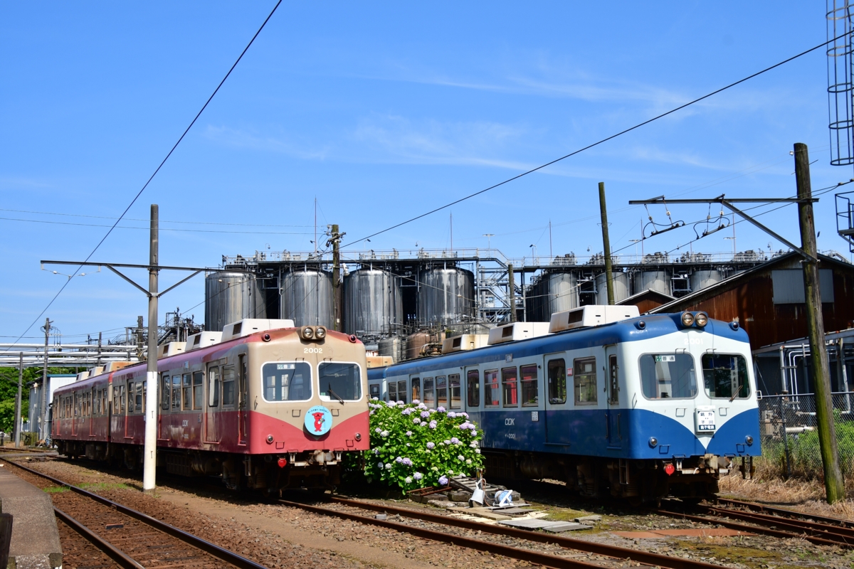 撮影・鉄道写真・夏・梅雨・銚子電鉄・銚子電気鉄道・仲ノ町