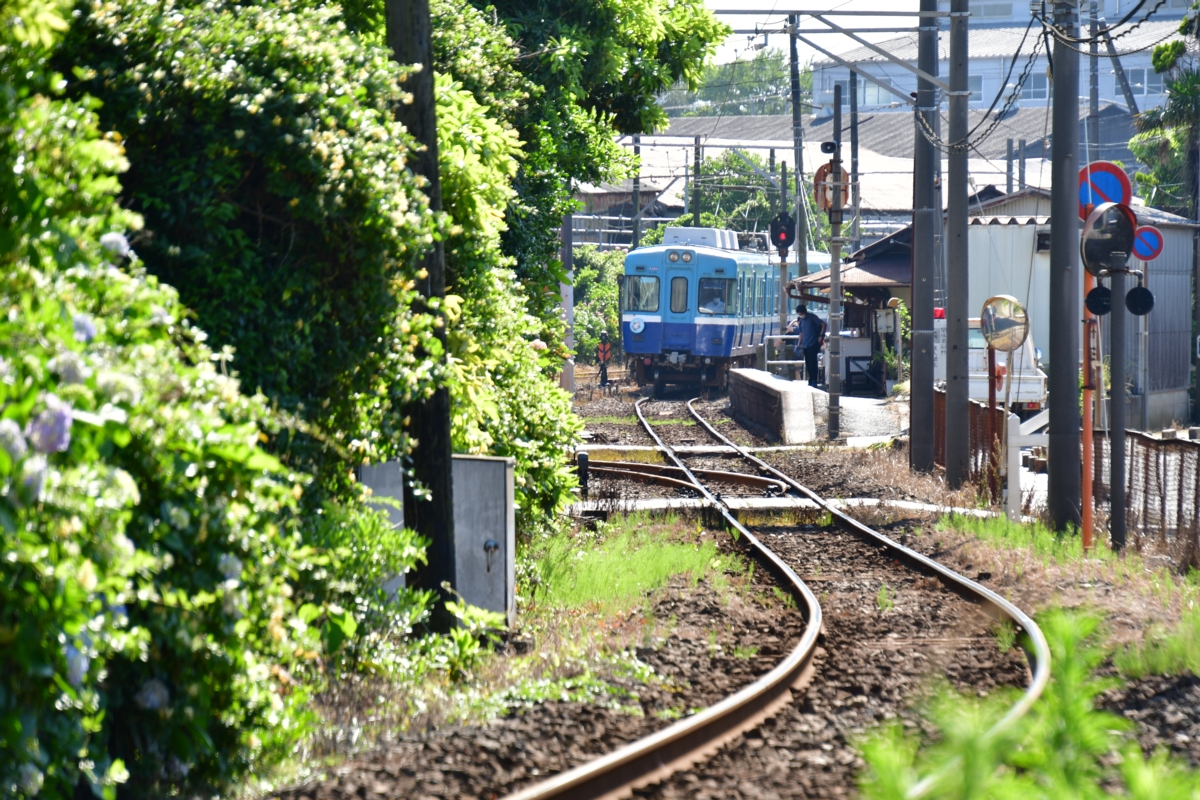 撮影・鉄道写真・夏・梅雨・銚子電鉄・銚子電気鉄道・仲ノ町