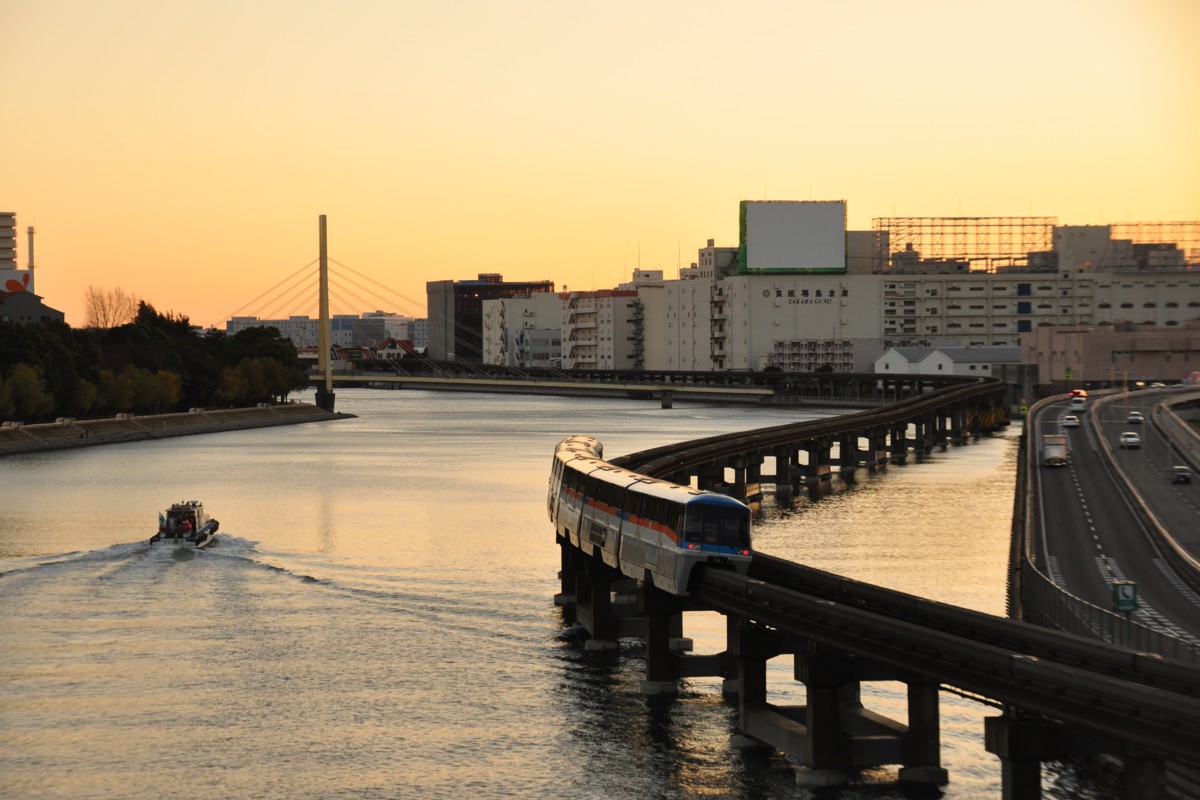 撮影・夕景・東京モノレール