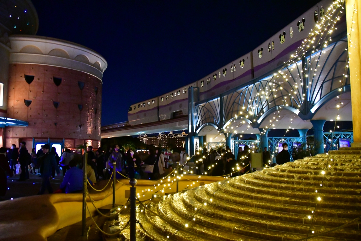 撮影・夜景・ディズニーリゾートライン・リゾートゲートウェイステーション