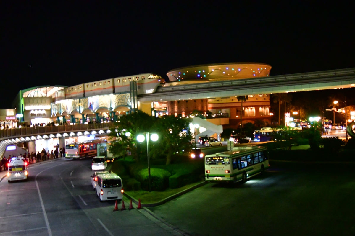 撮影・夜景・ディズニーリゾートライン・リゾートゲートウェイステーション