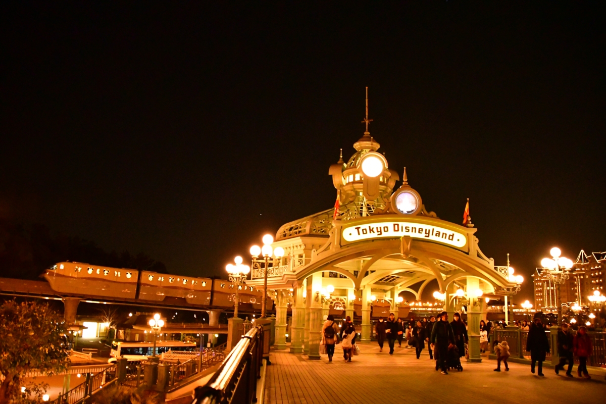 撮影・夜景・ディズニーリゾートライン・リゾートゲートウェイステーション