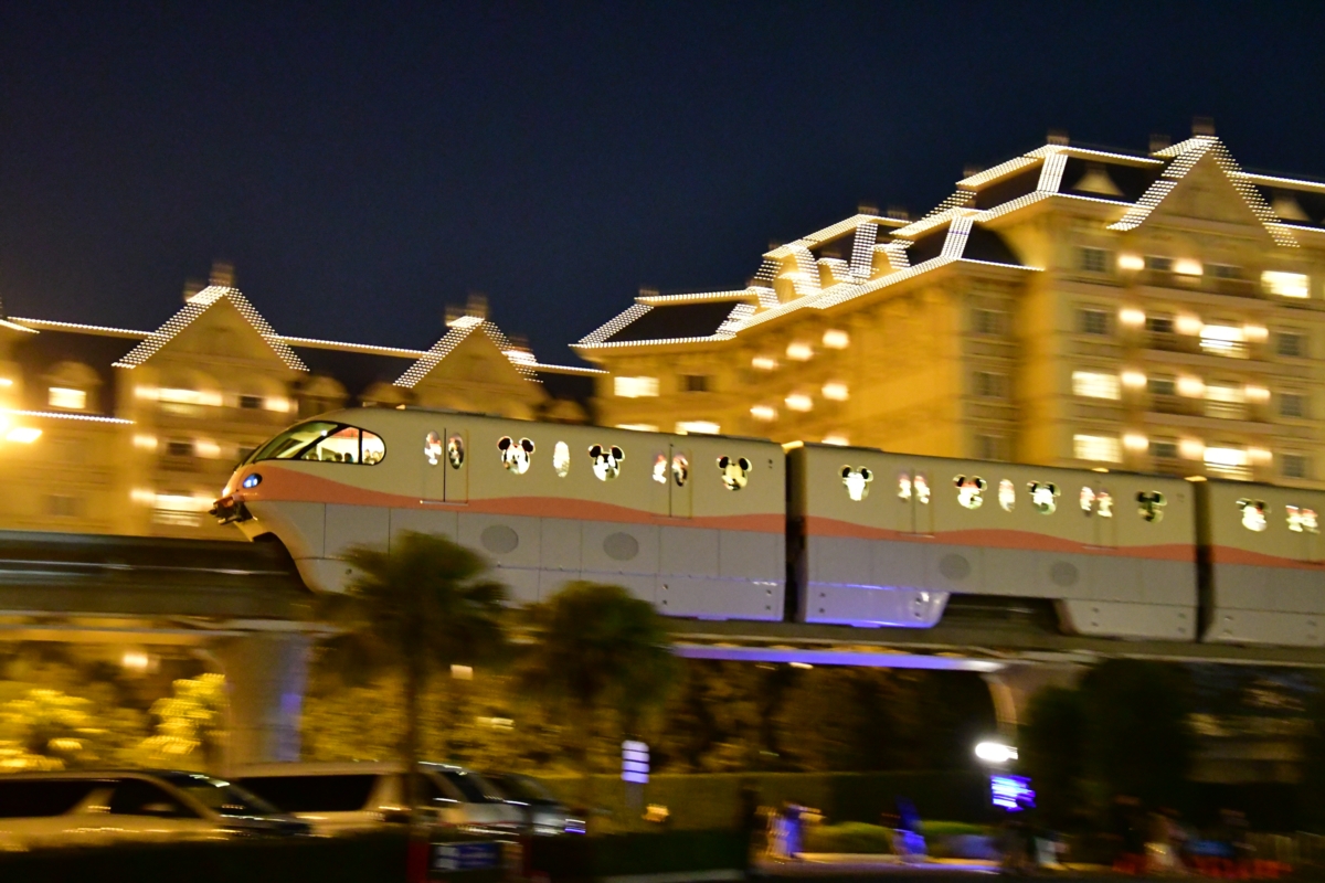 撮影・夜景・ディズニーリゾートライン・東京ディズニーランドステーション