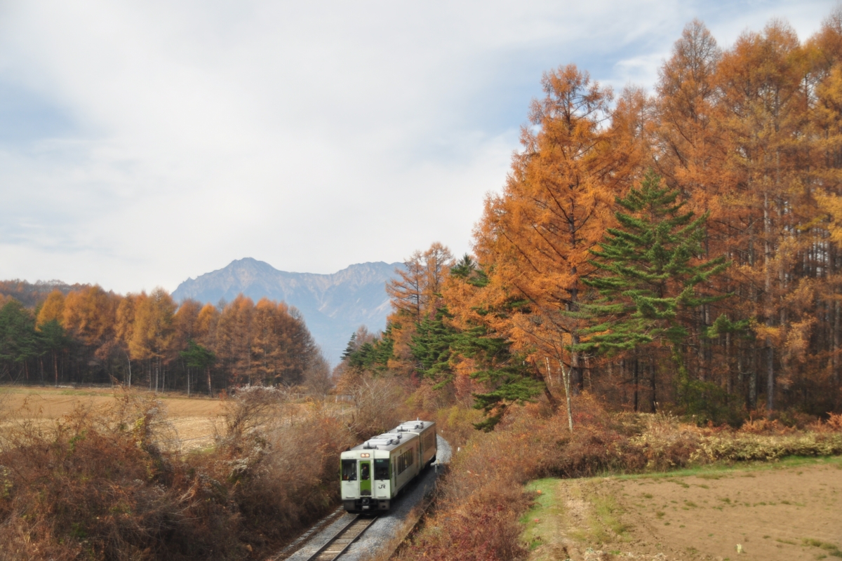 撮影・紅葉・小海線・野辺山－信濃川上