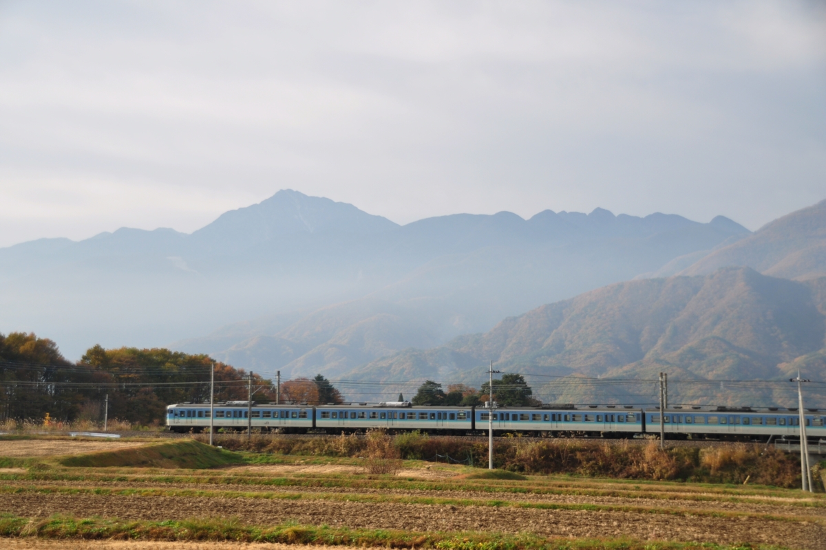 撮影・紅葉・中央本線・小淵沢－信濃境