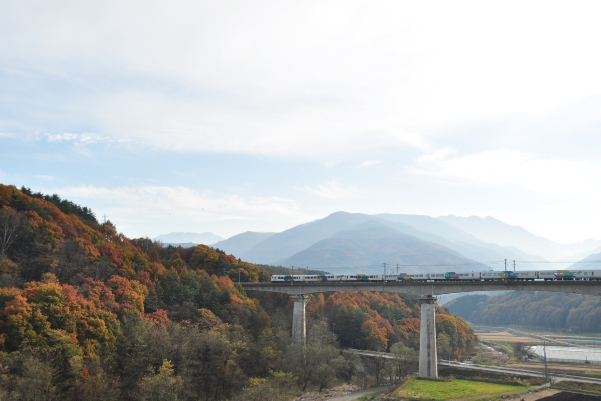 撮影・紅葉・中央本線・信濃境－富士見