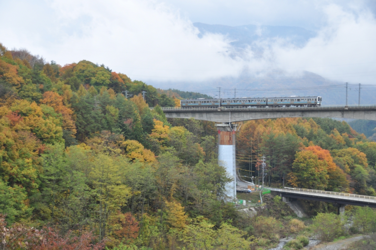 撮影・紅葉・中央本線・信濃境－富士見
