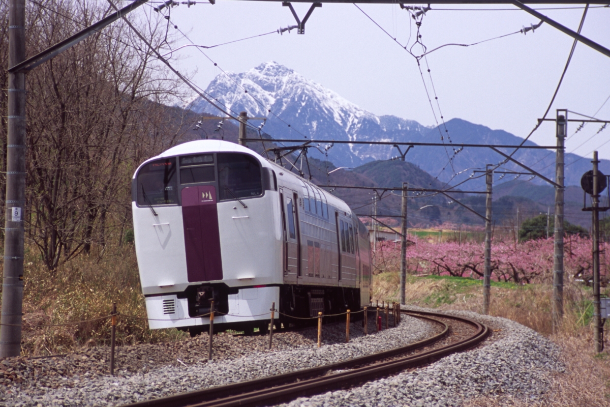撮影・中央本線・新府－穴山・桃・甲斐駒ヶ岳