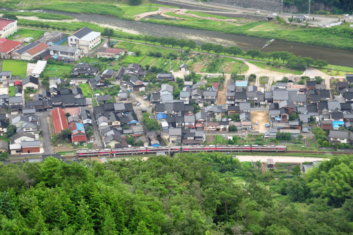 撮影・播但線・竹田（竹田城址俯瞰）