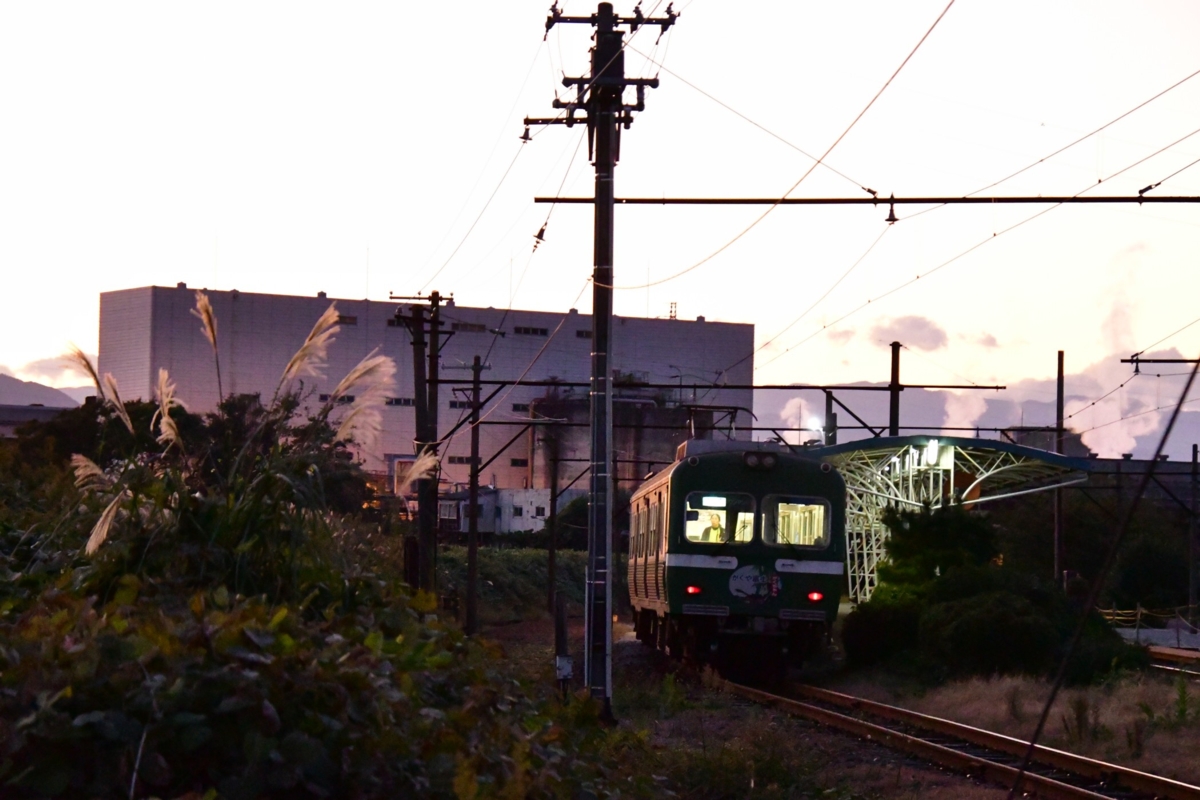 撮影・夜景・岳南電車・比奈