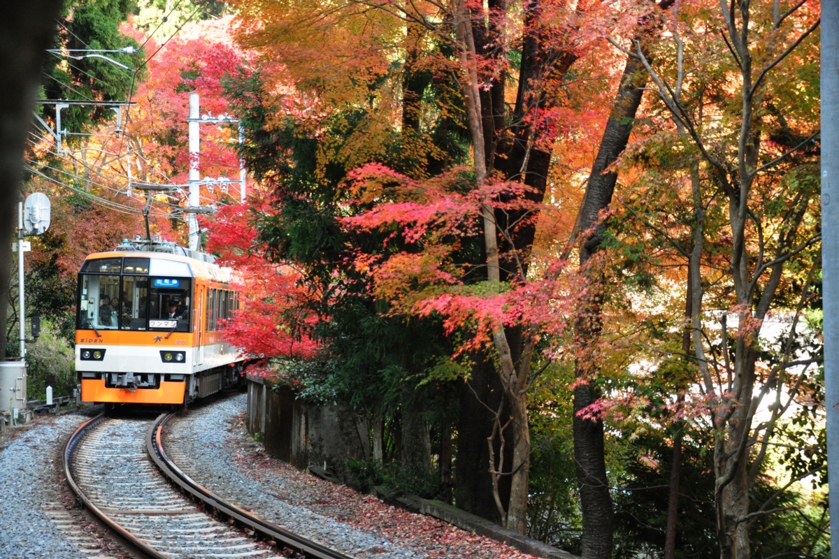 撮影・紅葉・叡山電車・二ノ瀬