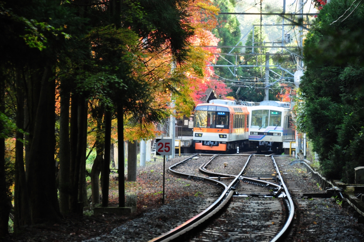 撮影・紅葉・叡山電車・二ノ瀬