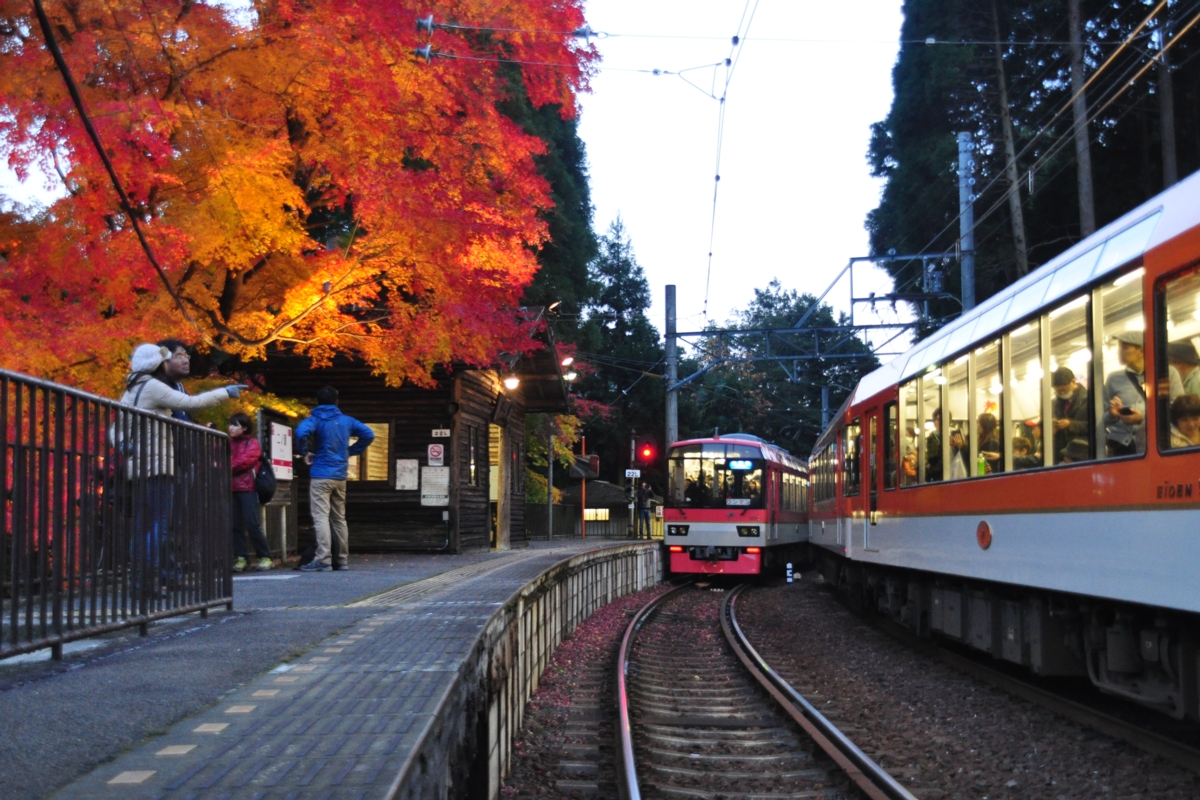 撮影・紅葉・叡山電車・二ノ瀬