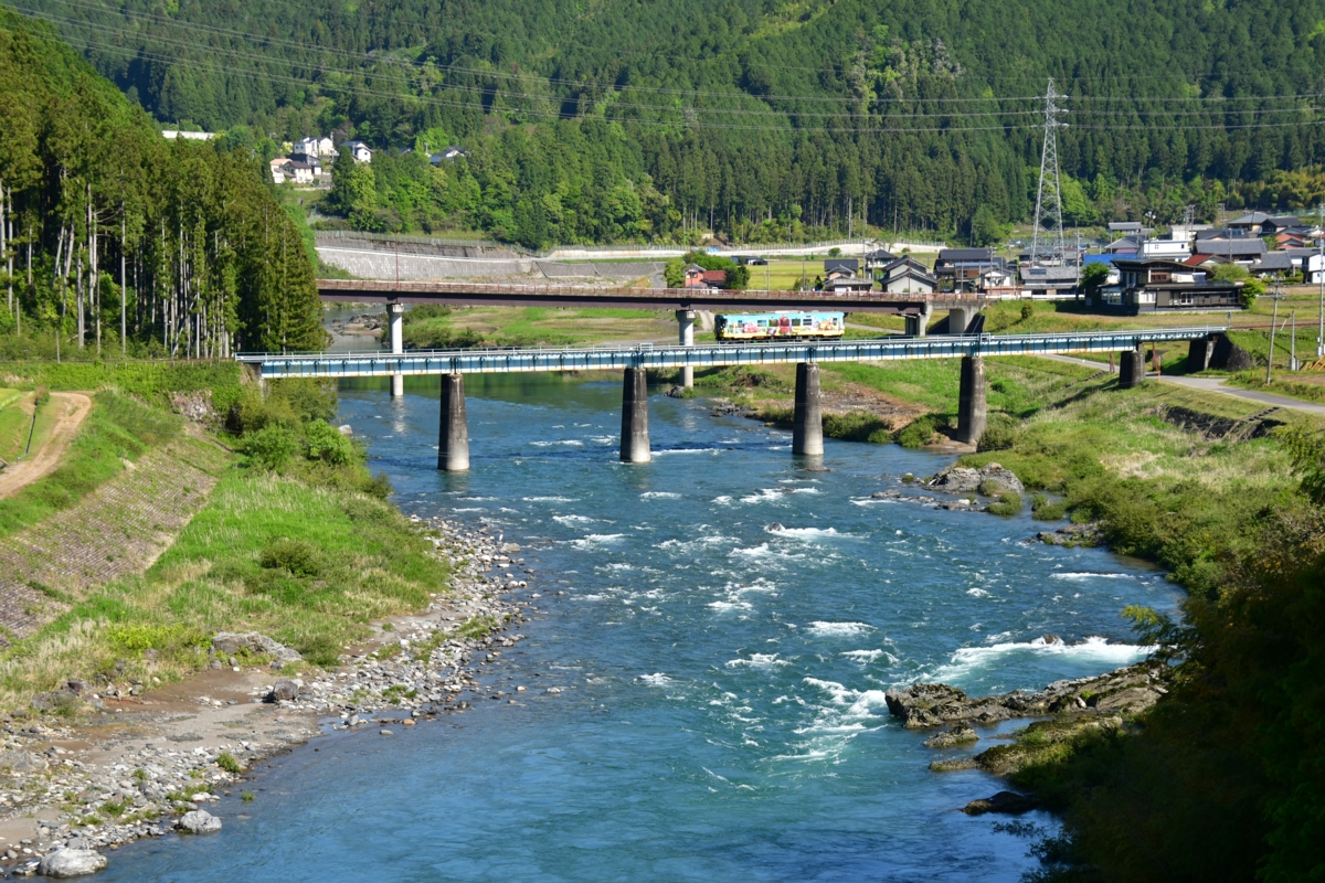 撮影・新緑・長良川鉄道・赤池