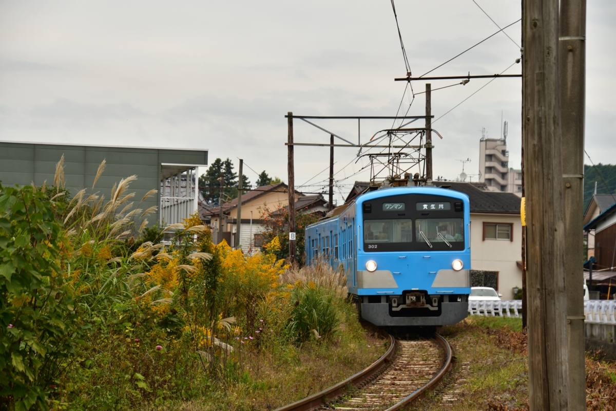 鉄道写真・秋・撮影地：近江鉄道本線・水口石橋－水口城南
