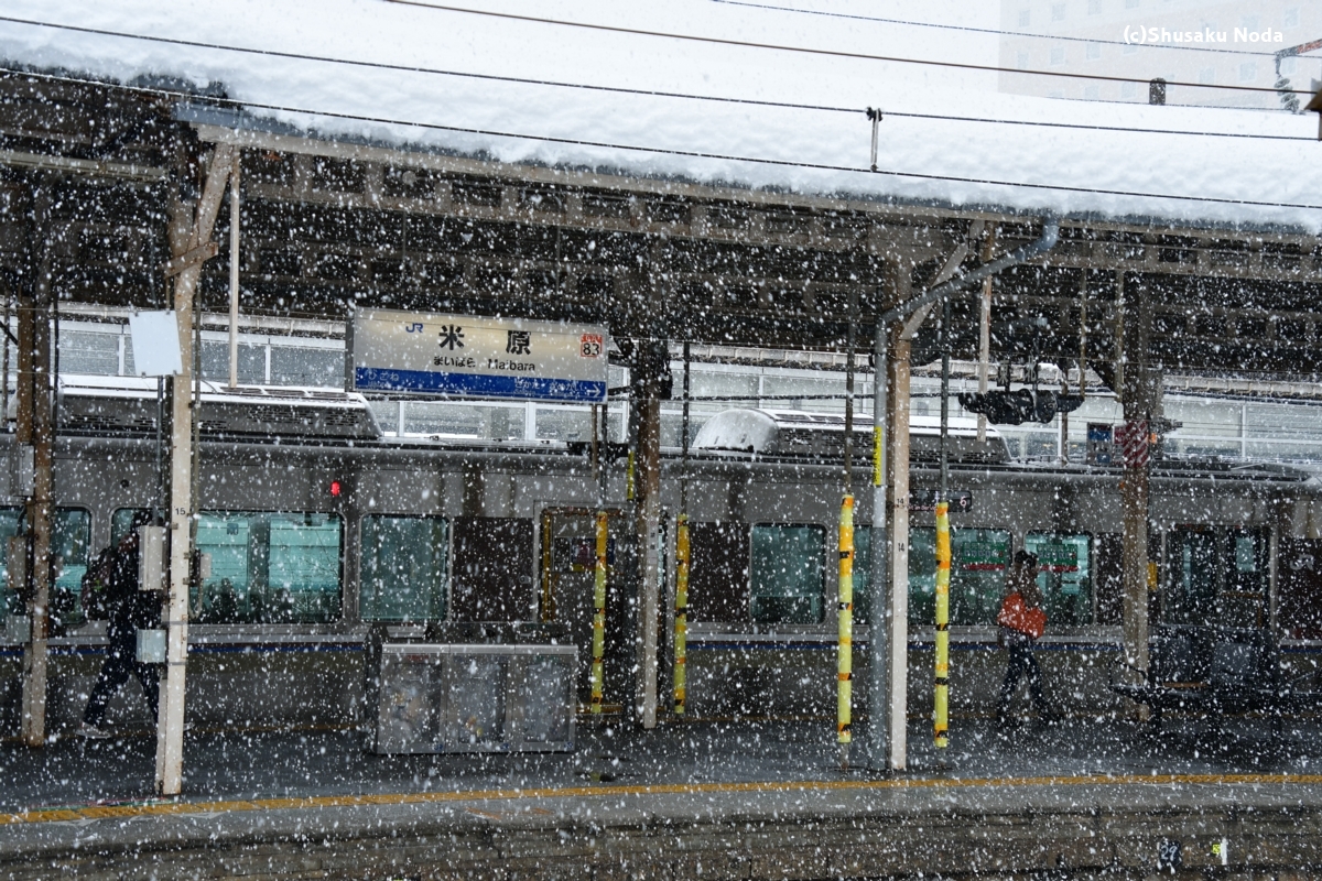 鉄道写真・雪景色・撮影地：米原駅