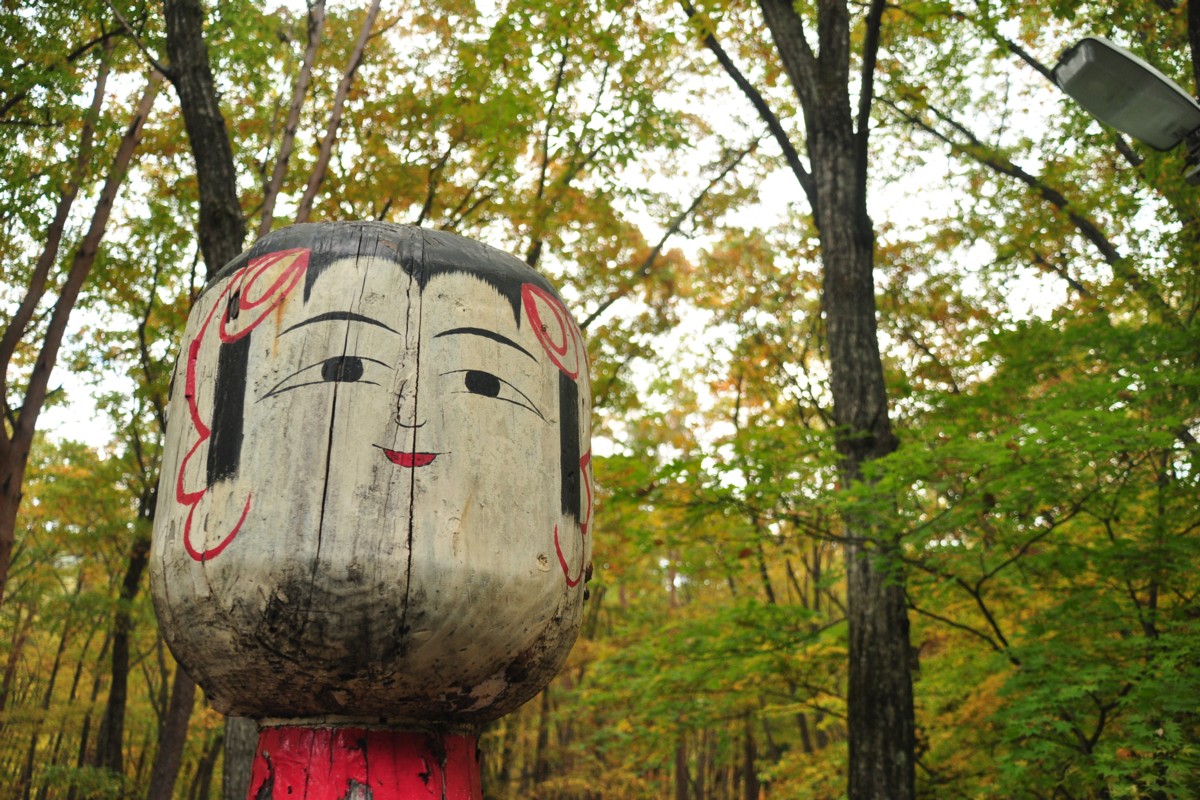 撮影・紅葉・会津鉄道・塔のへつり