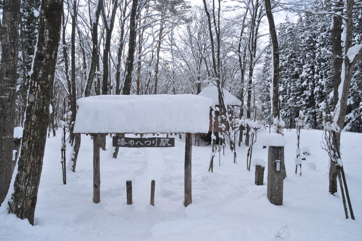 撮影・雪・会津鉄道・塔のへつり