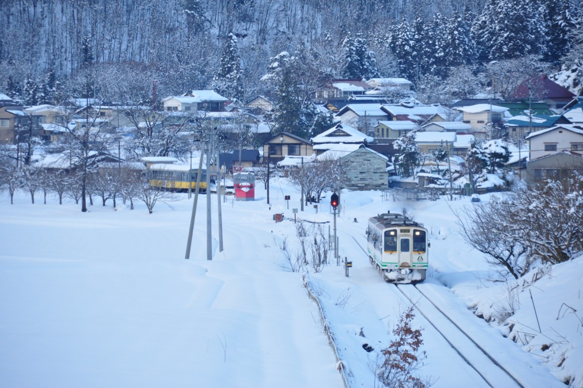 撮影・雪・会津鉄道・大川ダム公園－芦ノ牧温泉