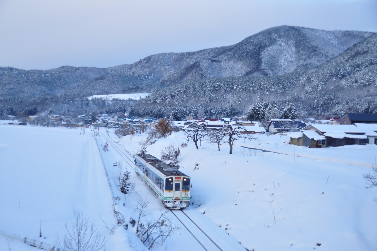 撮影・雪・会津鉄道・大川ダム公園－芦ノ牧温泉