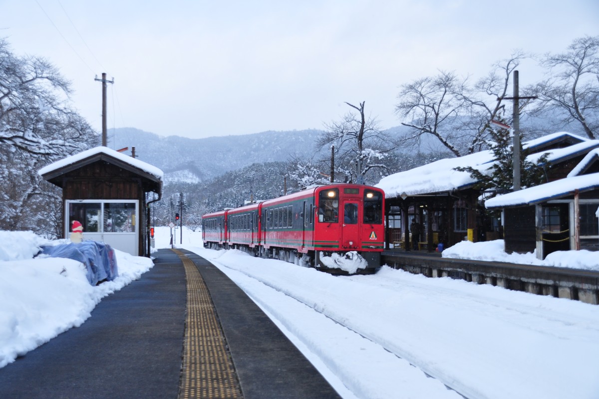 撮影・雪・会津鉄道・芦ノ牧温泉