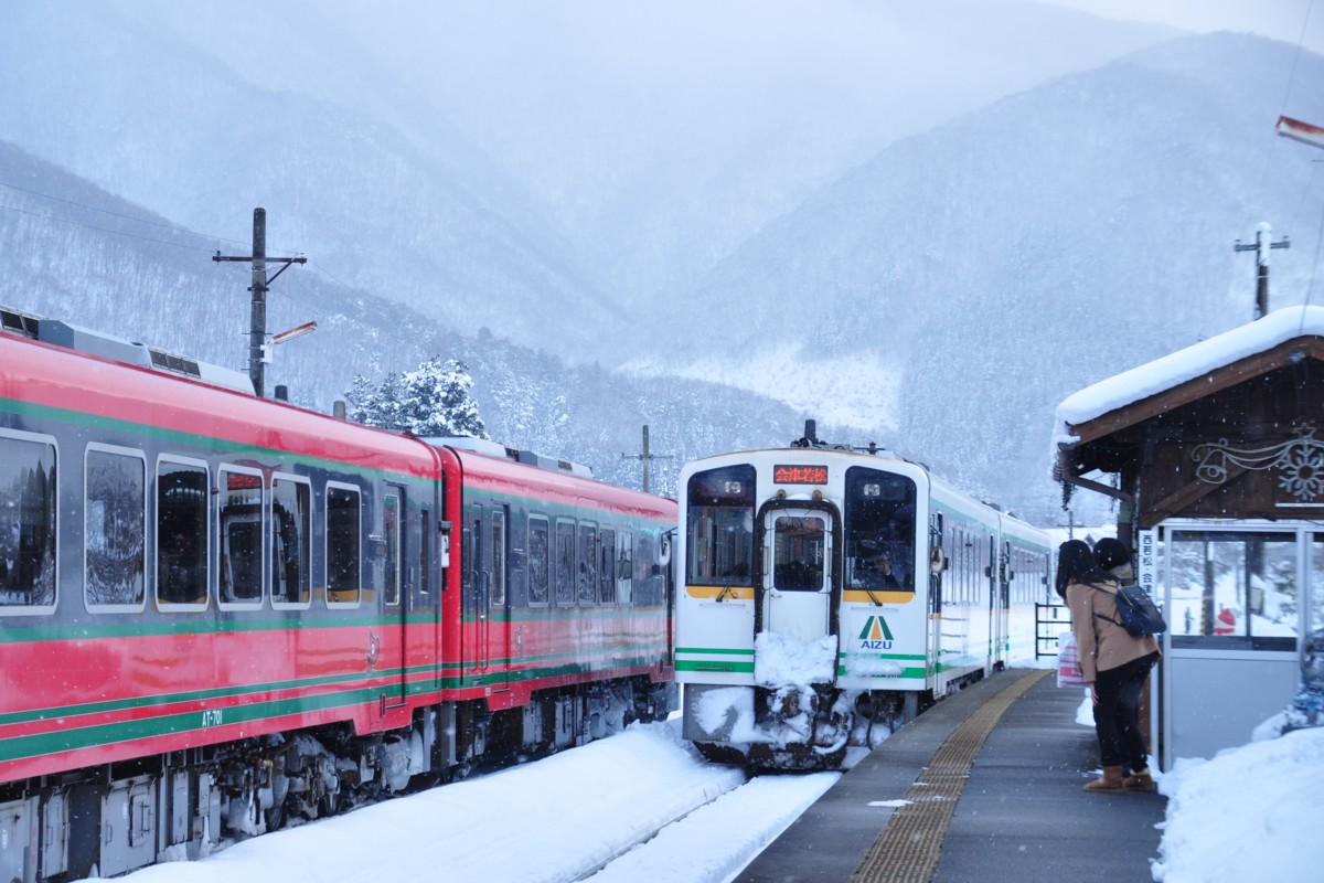 撮影・雪・会津鉄道・芦ノ牧温泉