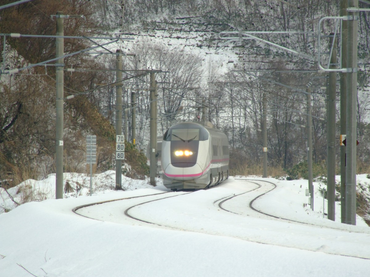 撮影・雪・奥羽本線・羽後境－大張野