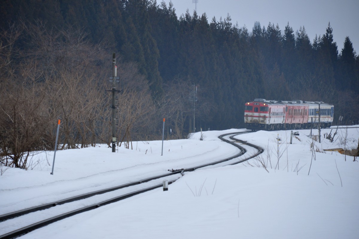 撮影・雪・磐越西線・上野尻