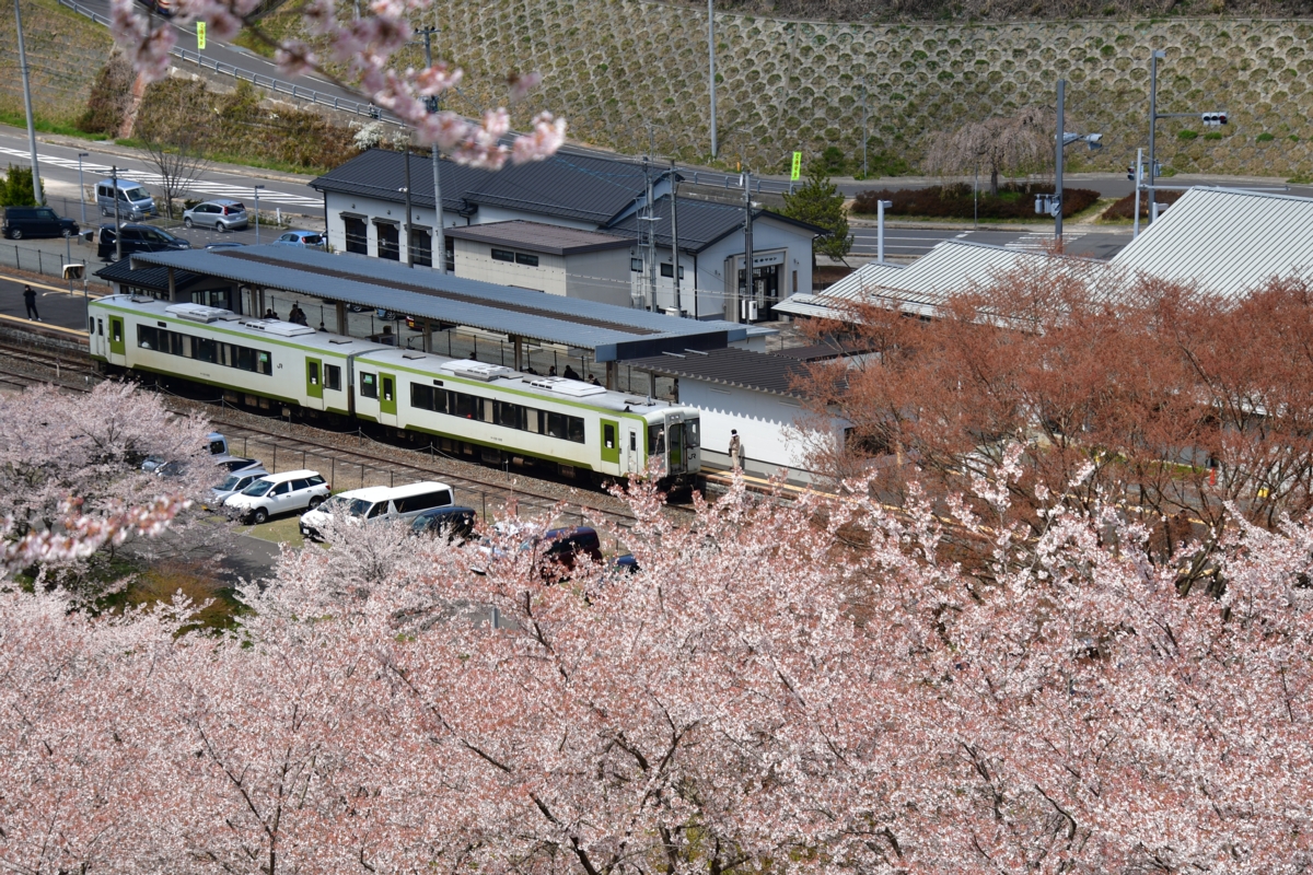 鉄道写真・撮影・桜・磐越東線・三春