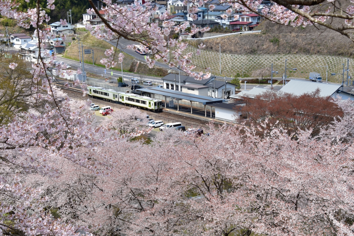鉄道写真・撮影・桜・磐越東線・三春