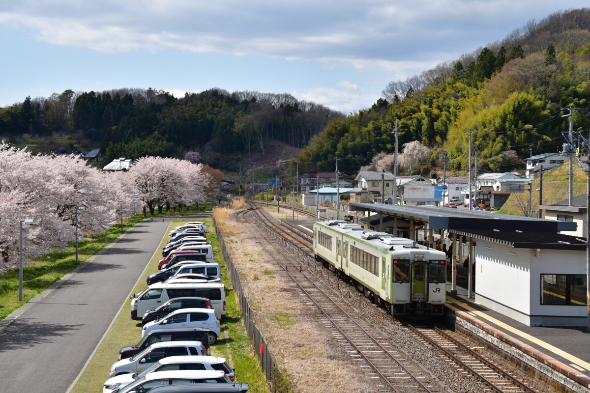 鉄道写真・撮影・桜・磐越東線・三春