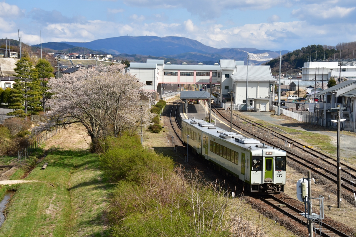 鉄道写真・撮影・桜・磐越東線・船引