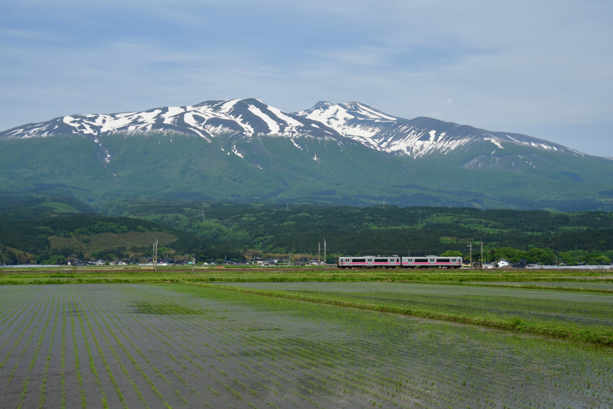 撮影・鳥海山・羽越本線・遊佐－吹浦