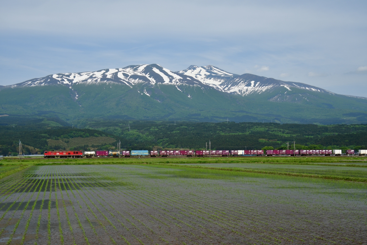 撮影・鳥海山・羽越本線・遊佐－吹浦