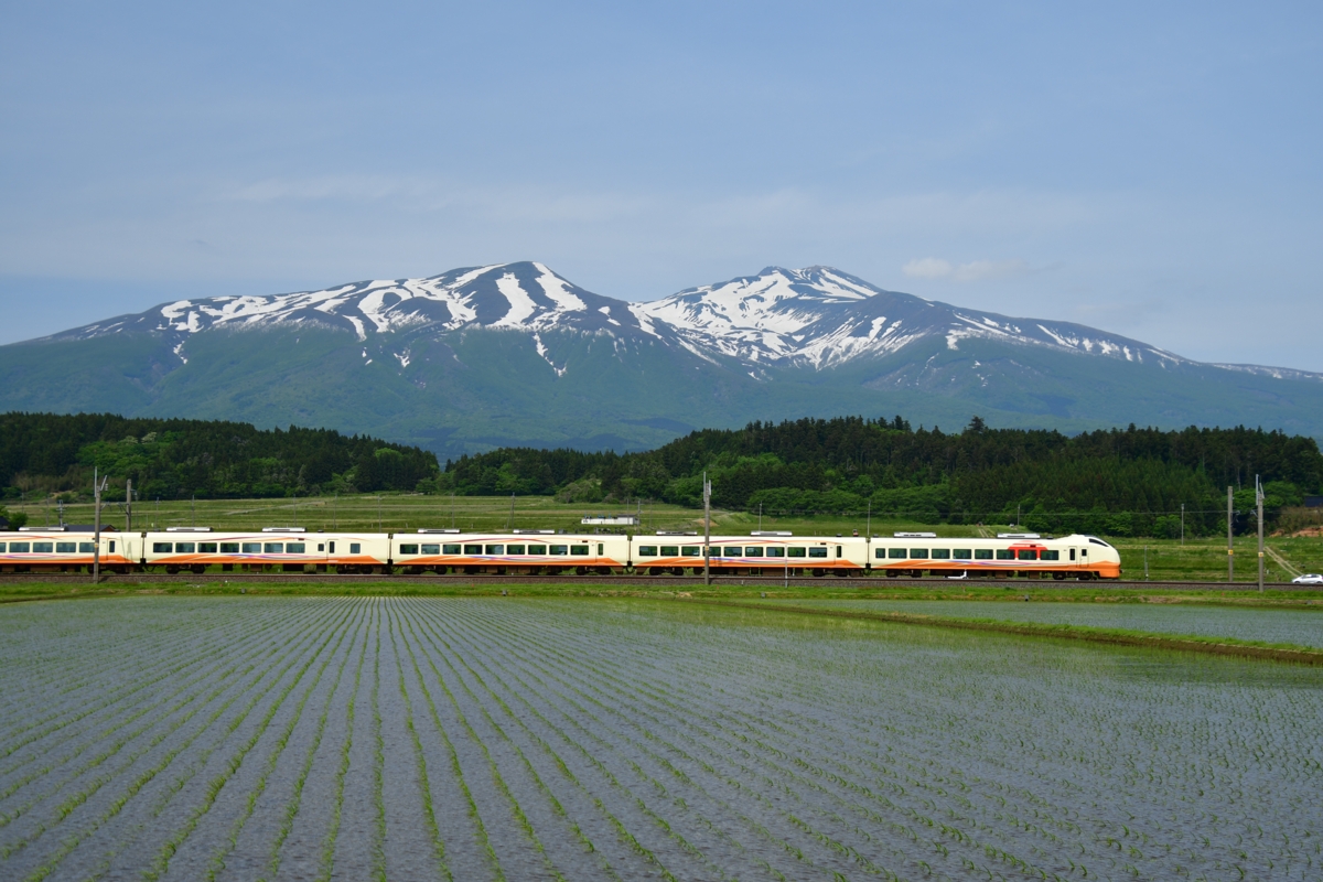 撮影・鳥海山・羽越本線・遊佐－吹浦