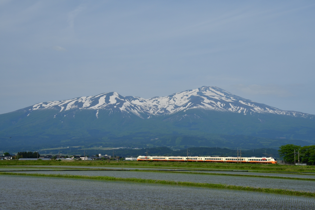 撮影・鳥海山・羽越本線・遊佐－吹浦