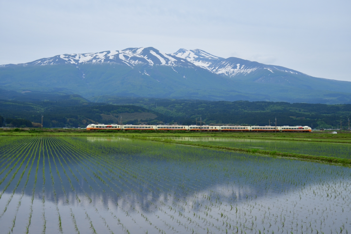 撮影・鳥海山・羽越本線・遊佐－吹浦
