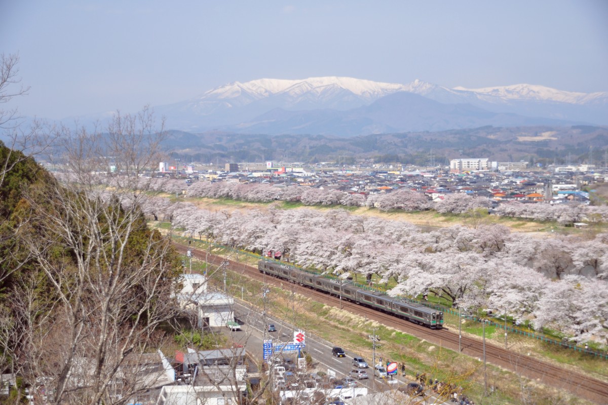撮影・東北本線・桜・船岡