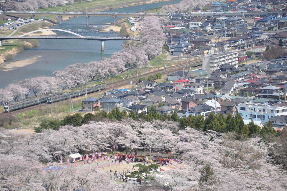 撮影・東北本線・桜・船岡