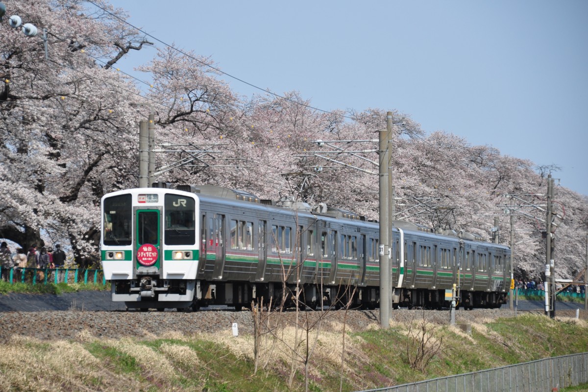 撮影・東北本線・桜・船岡
