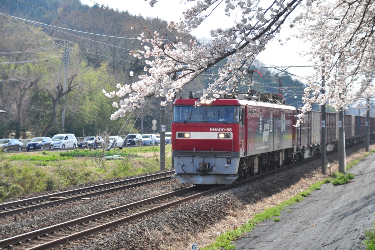 撮影・東北本線・桜・船岡